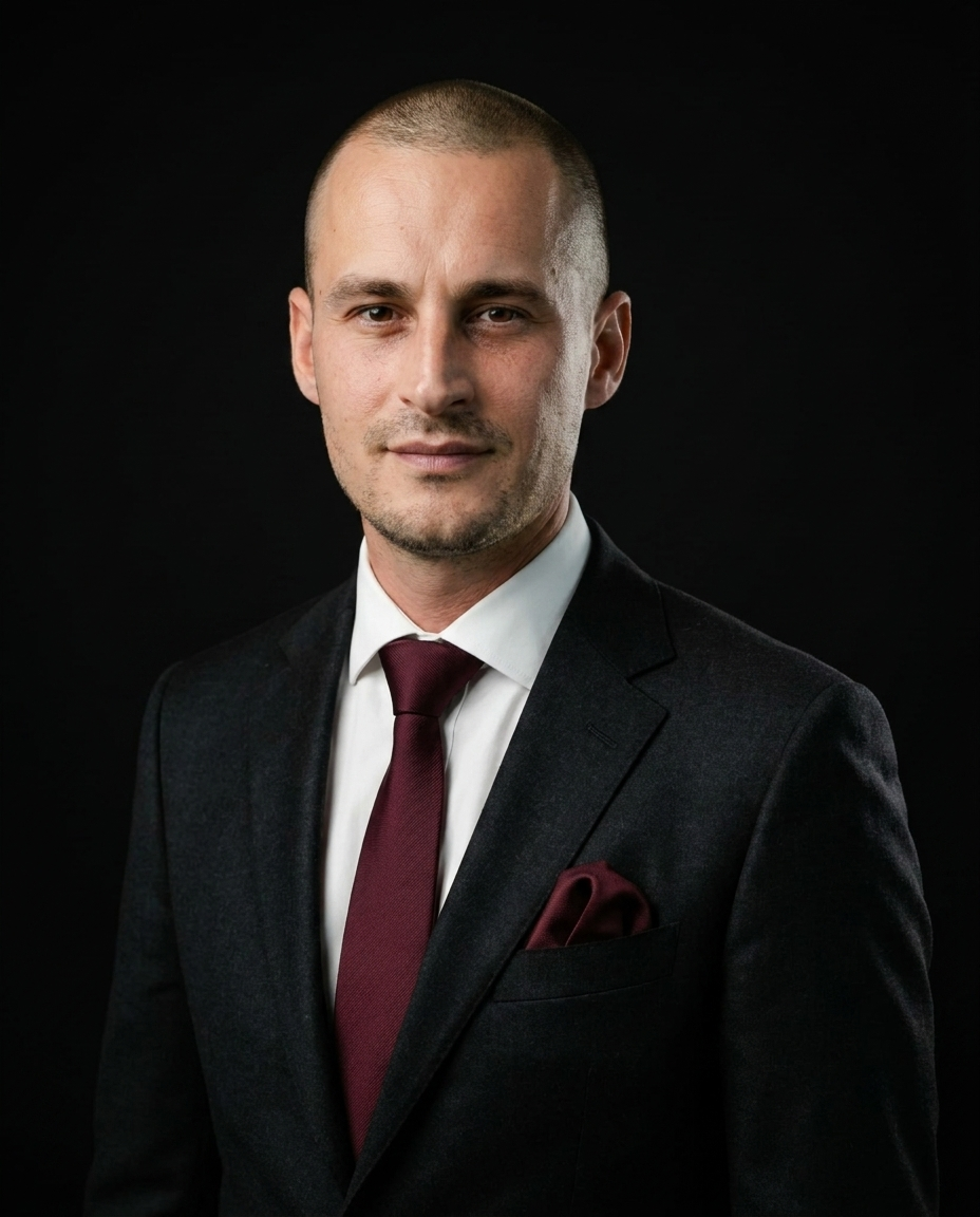 KI-generiertes Porträt von Fabian Stillrich, Inhaber von XAICORE