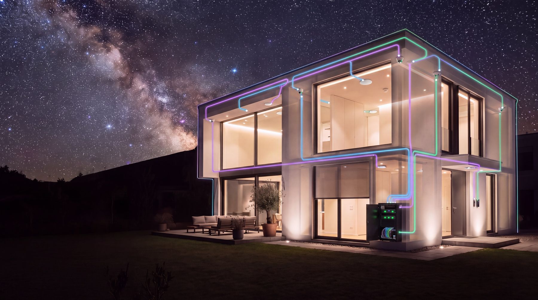 KI-generierte Aufnahme zum Thema KI-Smart-Home-Systeme